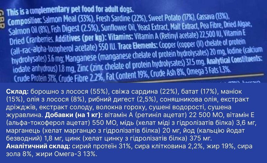 Натуральні ласощі для собак Сардини Fish4Dogs Super Stars Sardine 150 г 32359 фото