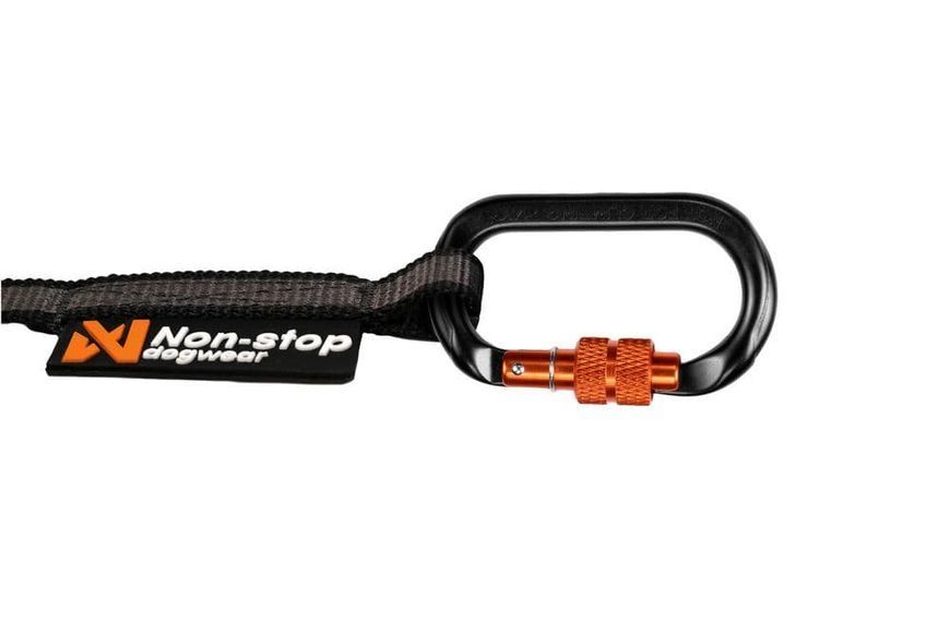 Поводок для собак Touring bungee leash Non-stop dogwear Черный/Серый 3,8 м/23 мм 41406 фото