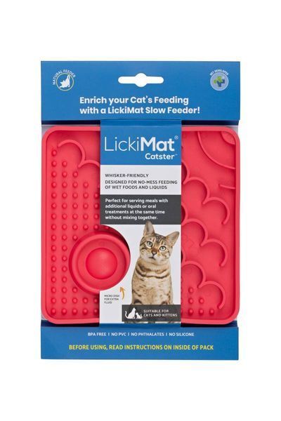 Лизательный коврик антистресс для кошек LickiMatster Pink 30353 фото