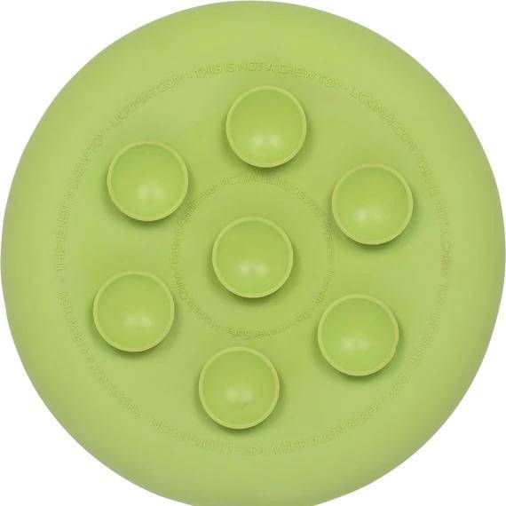 Лизательный коврик антистресс для собак LickiMat UFO Green, для купания и ухода, на присосках 27773 фото