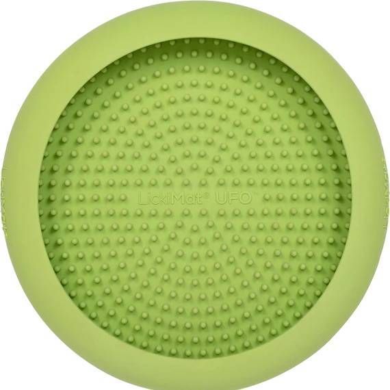 Лизательный коврик антистресс для собак LickiMat UFO Green, для купания и ухода, на присосках 27773 фото