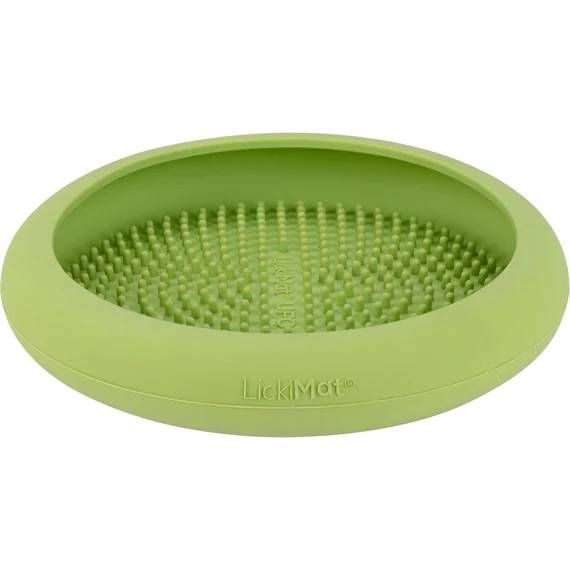 Лизательный коврик антистресс для собак LickiMat UFO Green, для купания и ухода, на присосках 27773 фото