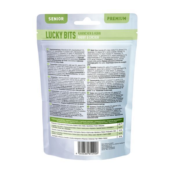 Натуральные лакомства из мяса Кролика и Курицы Chewies Lucky Bits для взрослых и пожилых собак 80 г 40202 фото