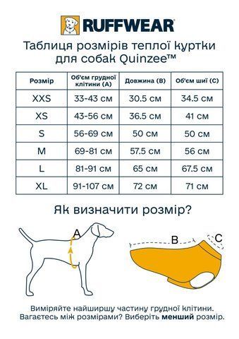 Теплая куртка для собак Ruffwear Quinzee&trade; XXS Зеленый 41749 фото
