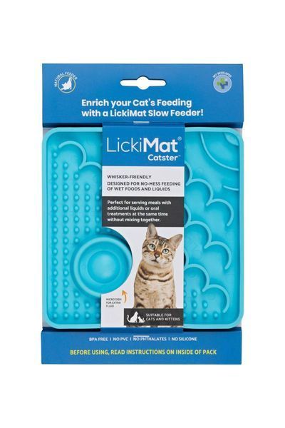 Лизательный коврик антистресс для кошек LickiMatster Turquoise 30355 фото