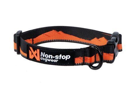 Нашийник для собак Trail quest collar Non-stop dogwear Чорний з помаранчевим L 40470 фото