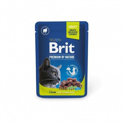 Корм вологий Brit Premium Lamb for Sterilised д/стерилізованих котів ягня 100 г 1111178694 фото