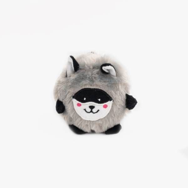 М'яка іграшка для собак єнот ZippyPaws Bushy Throw Raccoon з пищалкою 28495 фото