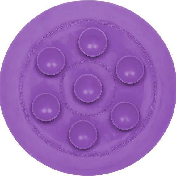 Лизательный коврик антистресс для собак LickiMat UFO Purple, для купания и ухода, на присосках 27776 фото