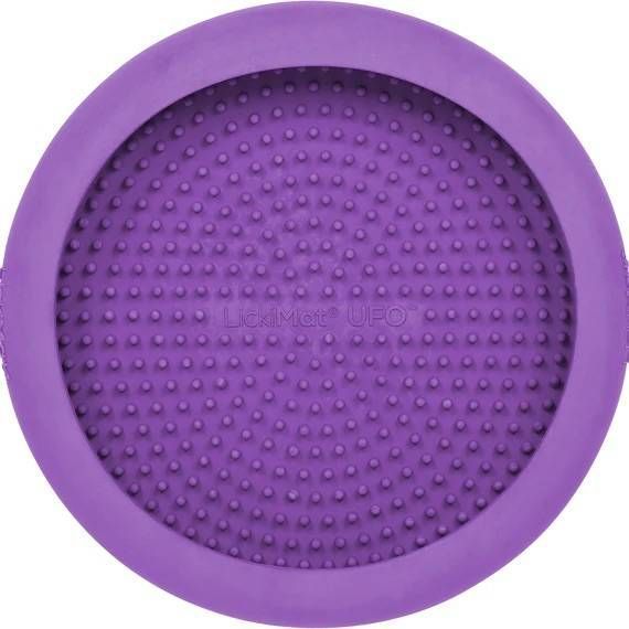 Лизательный коврик антистресс для собак LickiMat UFO Purple, для купания и ухода, на присосках 27776 фото