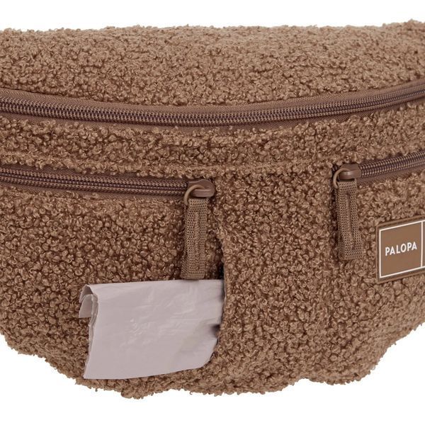 Поясная сумка-бананка для лакомств та аксессуаров собак Palopa Emma Teddy-Fleece Коричневый 45522 фото