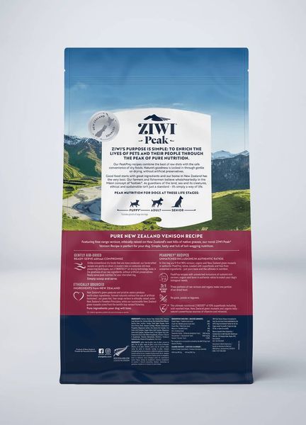 Полнорационный сухой корм для собак Ziwi Peak Air Dried Оленина 2,5 кг 42199 фото
