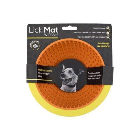 Лизательный коврик антистресс для собак LickiMat Wobble Orange, качается 27766 фото