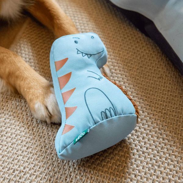 Мягкая игрушка для собак Beco Pets Т-Рекс Голубой M 42149 фото