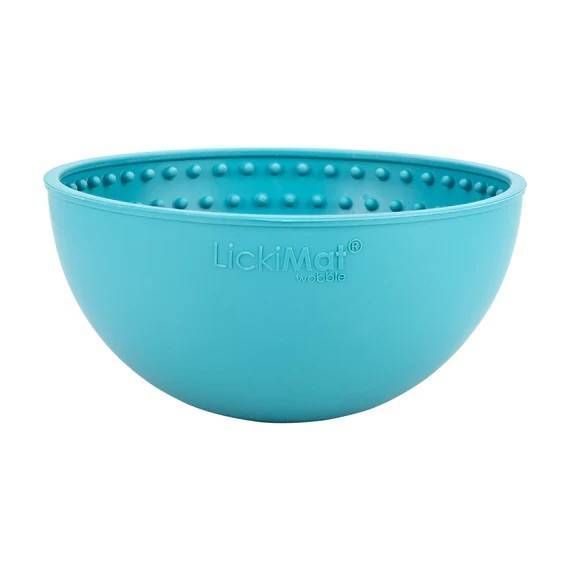 Лизальний килимок антистрес для собак LickiMat Wobble Turquoise, гойдається 27768 фото