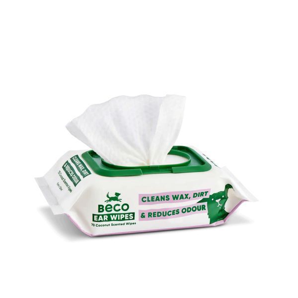 Бамбуковые салфетки для очищения ушек собак Beco Pets Dog Ear Wipes 70 шт. 45572 фото
