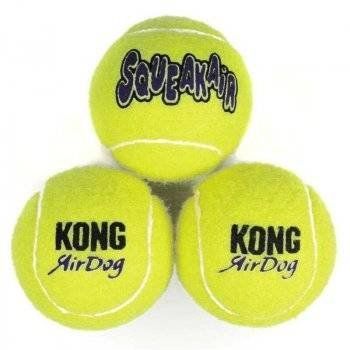 Игрушка KONG SqueakAir Ball воздушная пищалка теннис 3 шт M 29521 фото
