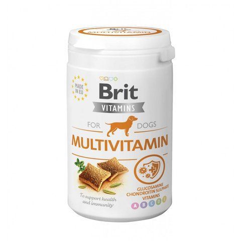 Вітаміни Brit Vitamins Multivitamin для дорослих собак для підтримки здоров&rsquo;я й імунітету з куркою 150 г 1111174820 фото