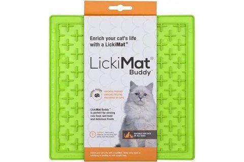 Лизательный коврик антистресс для котов LickiMat Buddy Green Cat, мягкая основа 27788 фото
