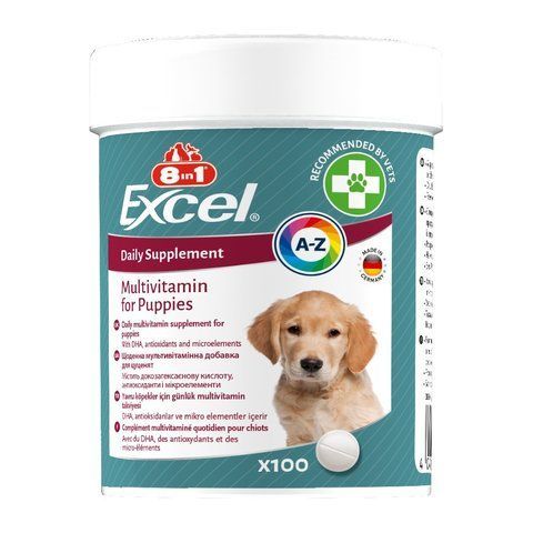 Вітаміни 8in1 Excel Multi Vitamin Puppy для цуценят та молодих собак мультивітамін 100 шт 1111201792 фото