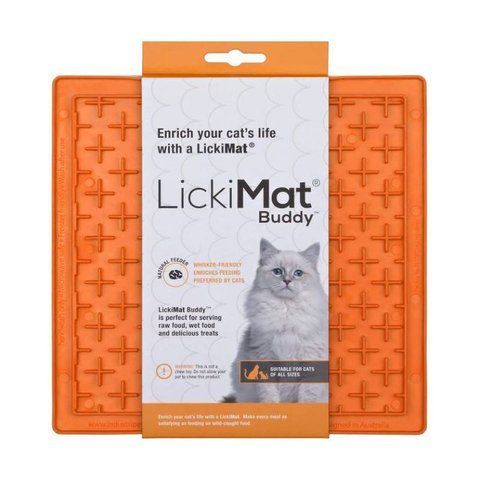 Лизательный коврик антистресс для котов LickiMat Buddy Orange Cat, мягкая основа 27789 фото