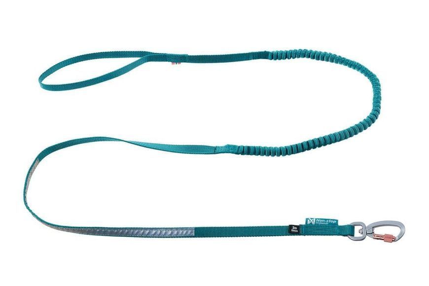 Повідець для собак Touring bungee leash Non-stop dogwear Бірюзовий 1,2 м/23 мм 41410 фото