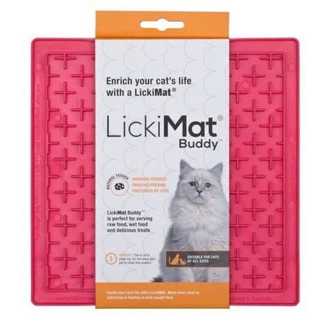 Лизательный коврик антистресс для котов LickiMat Buddy Pink Cat, мягкая основа 27790 фото